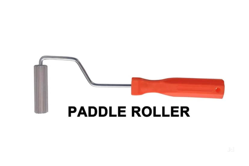 MD Fiberglass Roller Tool, Aluminum Alloy FRP Bubble Paddle Laminating Roller for FRP Resin Work (21 x 50 mm) view 3