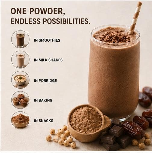 Hunger Bites Chocolate Protein Mix Powder view 3