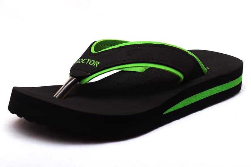 UA 02 BLK GREEN BLUE ORANGE BLK PINK Women's Flip-Flops & Slippers | Ortho Comfort with Style for Women's - Light weight, Soft & Stylish Footwear | Suitable for Knee, Diabetic & Orthopedic Pains view 3