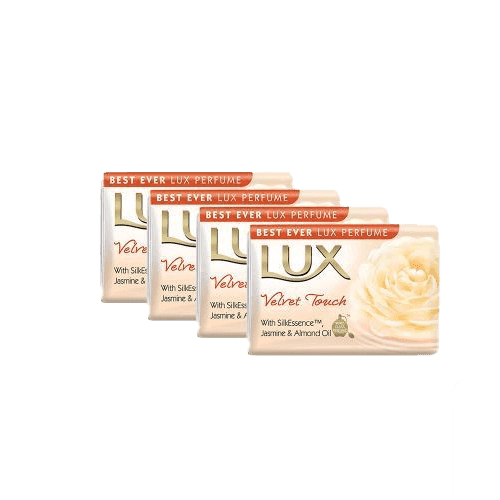 Lux Bathing Soap Velvet Touch Jasmine And Almond Oil 4 x 60g