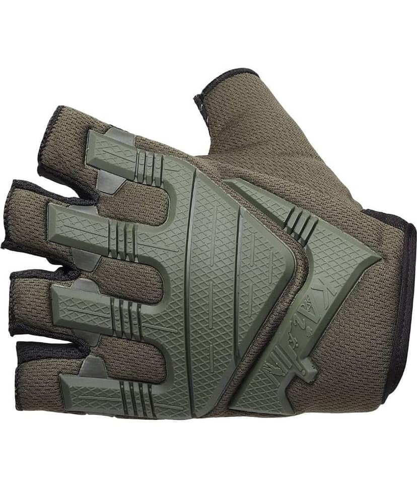 Auto Hub Half Fingers Nylon Riding Gloves ( Pair of 1 ) view 2
