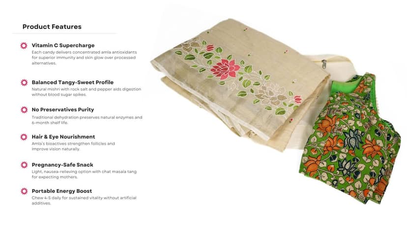 kalamkari saree & blouse view 3