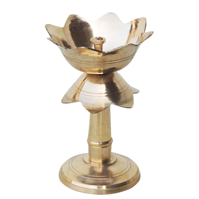 Brass Kamal Stand Deepak No. 2 (FMAS634 C) view 2