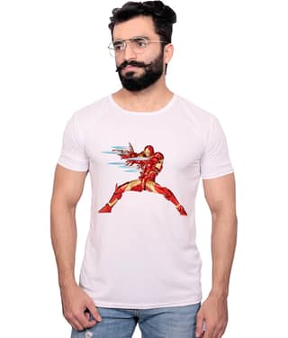 Nityanand Enterprises White Cotton Blend T-Shirt