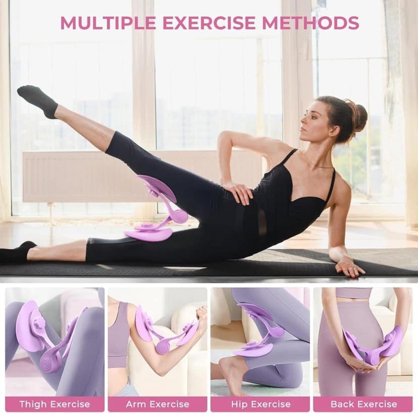 Thigh Master Leg Exerciser with Resistance | Inner Thigh Toner for Women & Men | Pelvic Floor Muscle Trainer for Arms, Chest, Hips & Home Fitness view 2