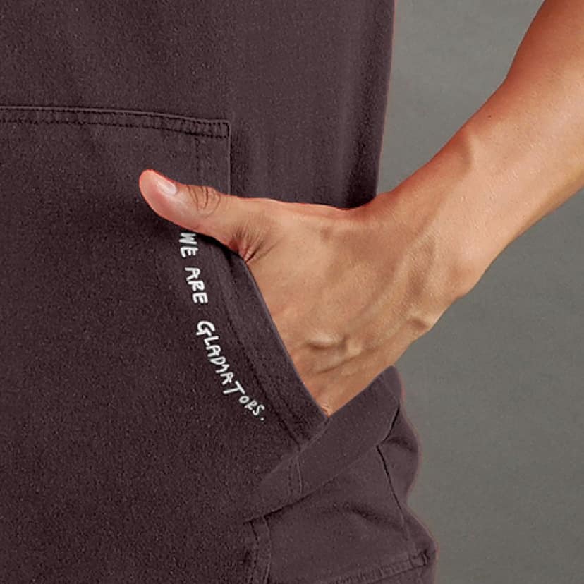 Ftx Men Solid Round Neck Kangaroo Pocket Half Sleeve Tshirt view 3