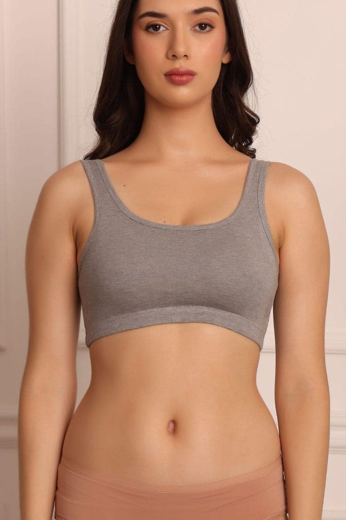 Cotton Bra ComfortTM Grey view 4