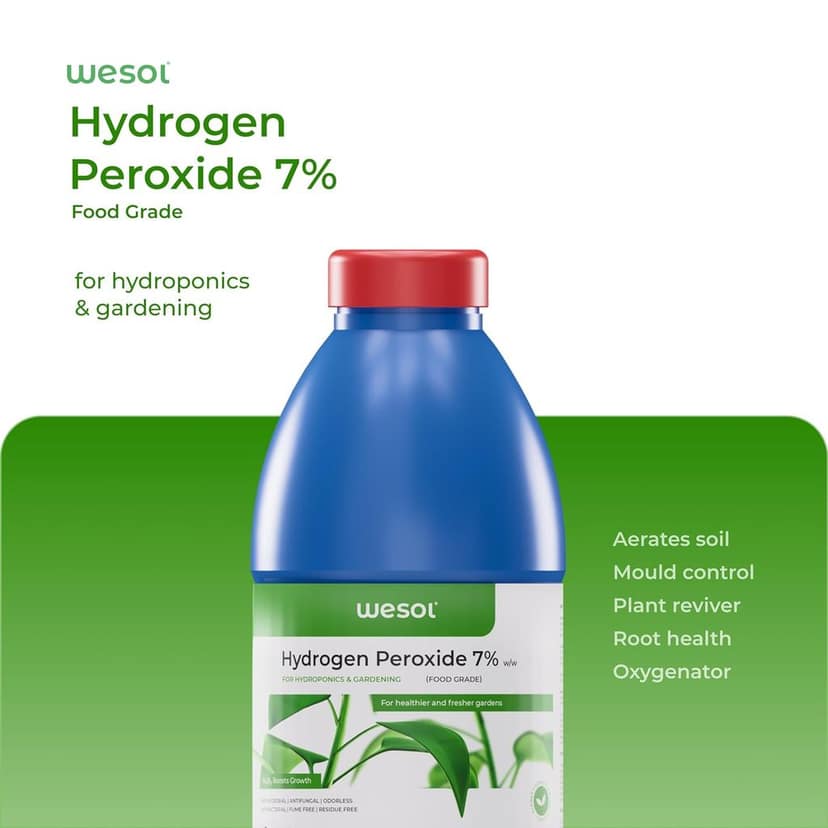 Wesol Hydrogen Peroxide for Plants Hydroponics Gardening Farming Food Grade 7.6% w/w 1 Litre Pack | Best for Cleaning Disinfectant Sterilization view 4