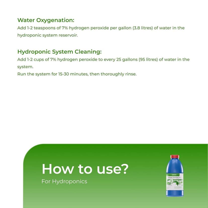 Wesol Hydrogen Peroxide for Plants Hydroponics Gardening Farming Food Grade 7.6% w/w 1 Litre Pack | Best for Cleaning Disinfectant Sterilization view 8