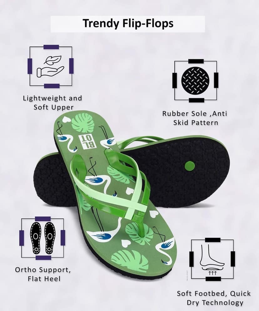 Paragon Stylish Women's Flip Flops | Comfortable Flip Flops for Daily Use | Lightweight and Easy to Wash view 2