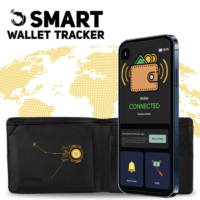 tag8 Dolphin Smart Leather Wallet for Men (black) view 10