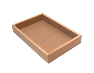 DEVESHA DIY Wooden Serving Tray - 12 × 8 Inch (Without Handle) | MDF Tray for Art, Craft, Decoupage & Decoration