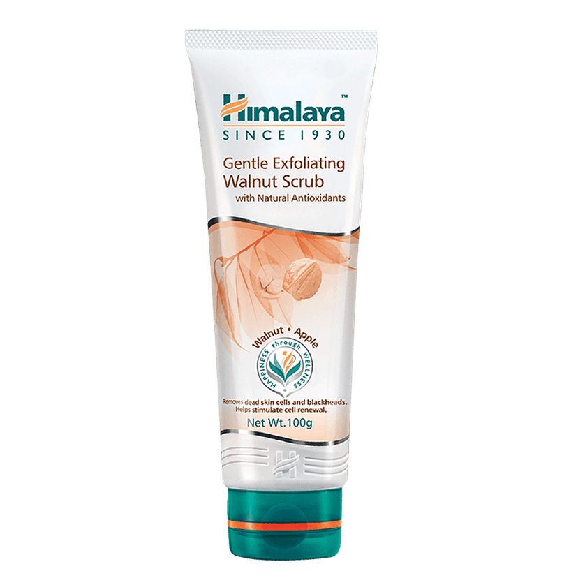 Himalaya Gentle Exfoliating Face Scrub - Walnut & Apple, Removes Dead Skin Cells, No Harmful Chemicals, 100% Herbal Actives, 100 G view 2