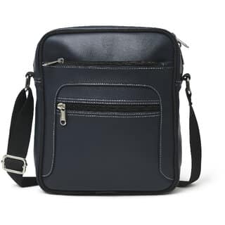 MATRICE messenger bag with blue faux vegan leather(NE-S-0800-Blue)
