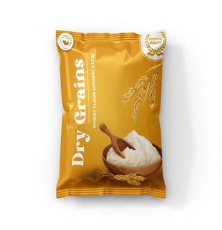 Dry Grains - Premium Quality Wheat Flour (Chakki Atta) - 1kg