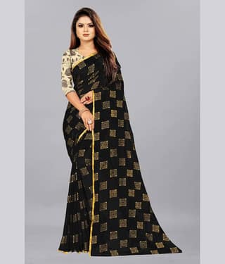 Rhey Chiffon Embellished Saree With Unstitched Blouse Piece ( Pink )