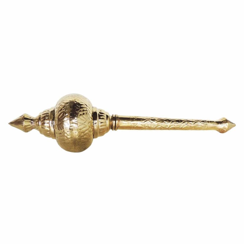Brass Hanuman Mace, Gada No. 4 ? Religious Puja Gada, Length : 18.5 Inch (ZMAS531 D) view 2