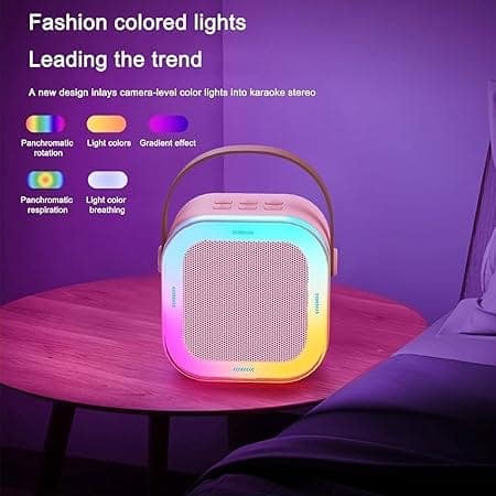 Buy K12 Bluetooth Karaoke Speaker with Wireless Mic & RGB Lights | Portable Party Speaker view 4