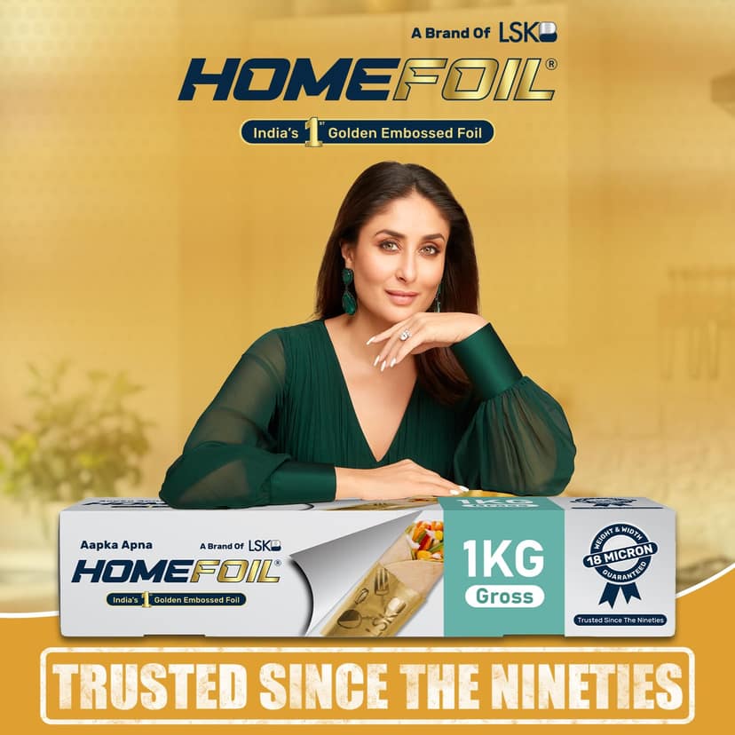 HOMEFOIL 1 Kg Gross Golden Embossed Alum Foil view 2