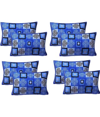 AJ Home Pack of 8 Cotton Multi Pillow Cover (17 X 27 Inch)