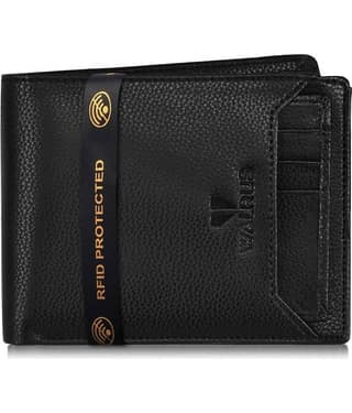 Walrus Faux Leather Black Casual Regular Wallet