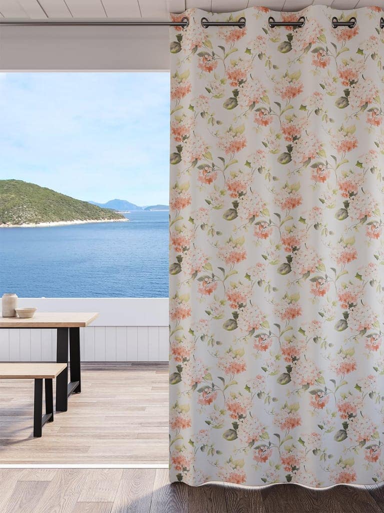 DDECOR - 100% PolyesterFloral PatternLarge Door 9 Ft|135 CM X 270 CM| - Pink