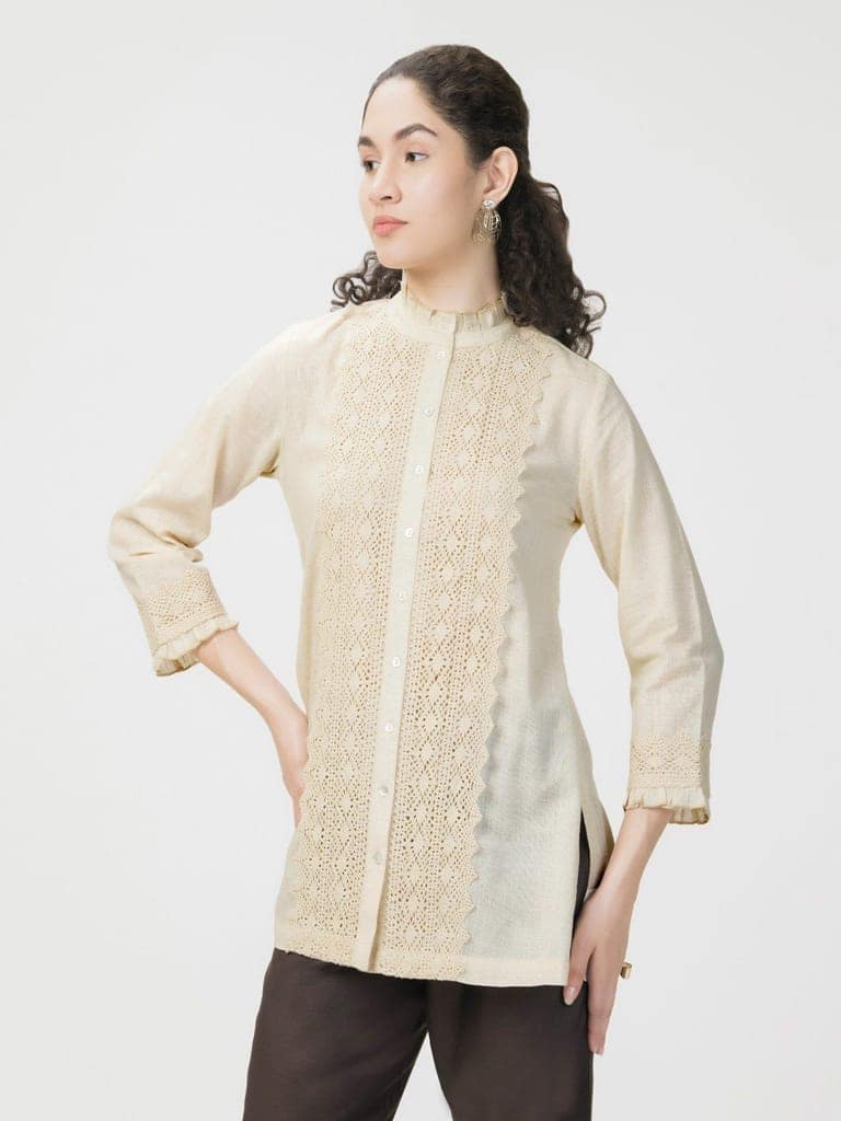 Lace Linen Shirt view 4