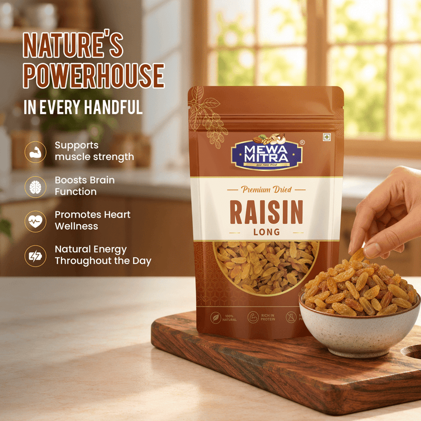 MewaMitra Premium Long Raisins 250g | Long Kishmish | Naturally Sweet Dry Fruits view 5