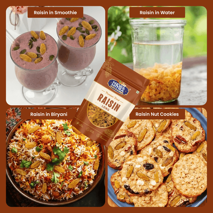MewaMitra Premium Long Raisins 250g | Long Kishmish | Naturally Sweet Dry Fruits view 6