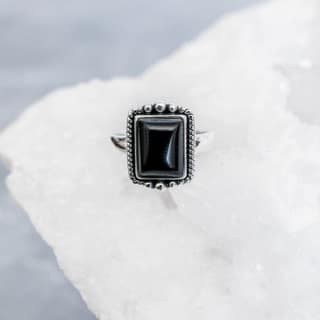 Sterling Silver Black Onyx Ring
