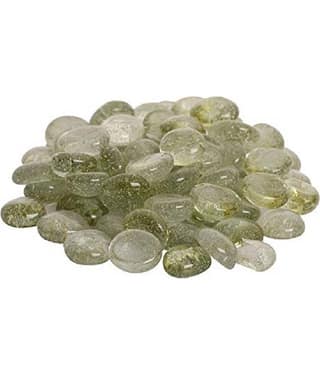 VANNEF Stone Glossy Finish Decorative Shiny Glass Pebbles for Aquarium Vase Filler Home Garden & Outdoor Decoration (Crystal_Transparent_4Kg)
