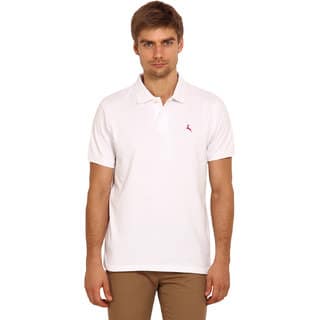 Red Line Men's White Solid Polo Collar T-Shirt