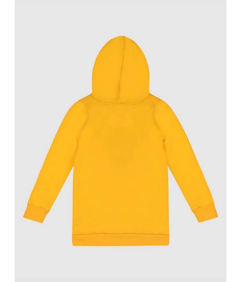Lazy Shark Girls Printed Yellow Sweatshirts view 2