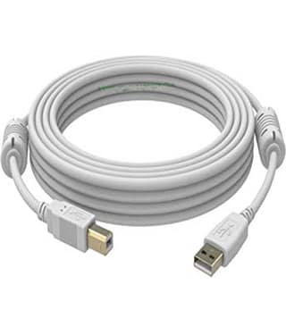 EKRAJ 1.5m Printer Cable USB A Male to B Male Printer, Scanner Cable - White