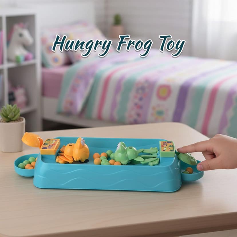 Hungry Frog Toys (2 Players) | Frog Eating Game | Board Game Toys | Hungry Frog Indoor Games | Feeding Frog Game | Frog Eat Beans Game | Kids Toys view 4