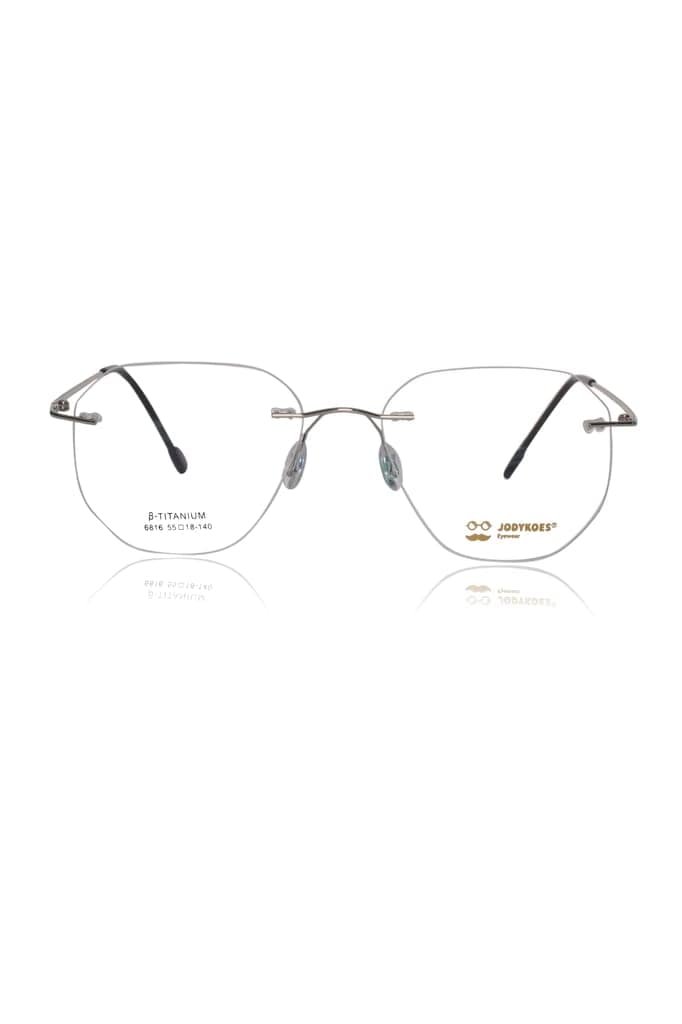 Jodykoes Rimless Spectacle Frame for Men & Women | Frameless Eyeglasses with Lightweight Metal | Adjustable Nose Pads | Office, Professional & Daily Wear view 2
