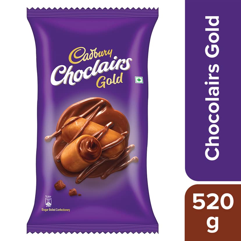 Cadbury Choclairs Gold Candy, 520 g (100 Candies) view 3