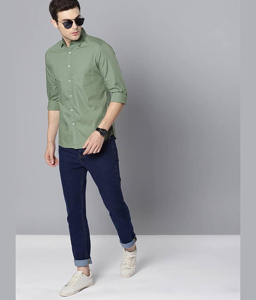 Dennis Lingo - White 100% Cotton Slim Fit Men's Casual Shirt ( Pack of 1 ) view 5