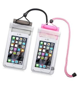 Universal Waterproof Mobile Rain Cover with Secure Lock (Pack of 2)