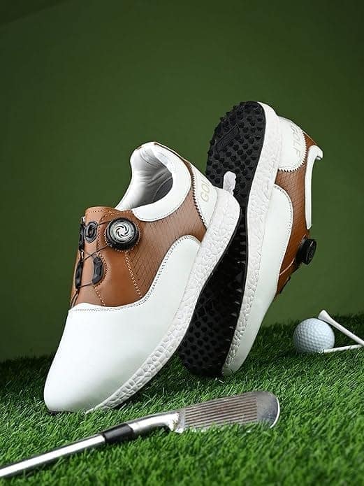 HITCARO Men Proffessional Leather Golf Shoes | Lace-Up | Phylon Sole |Waterproof | Comfortable | Breathable | Sports Shoes view 2