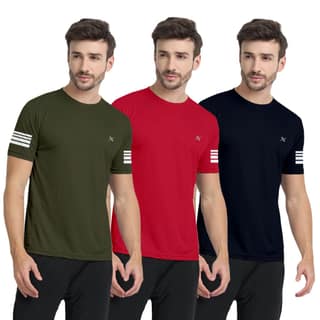 FTX Men Solid Round Neck Tshirt Pack Of 3