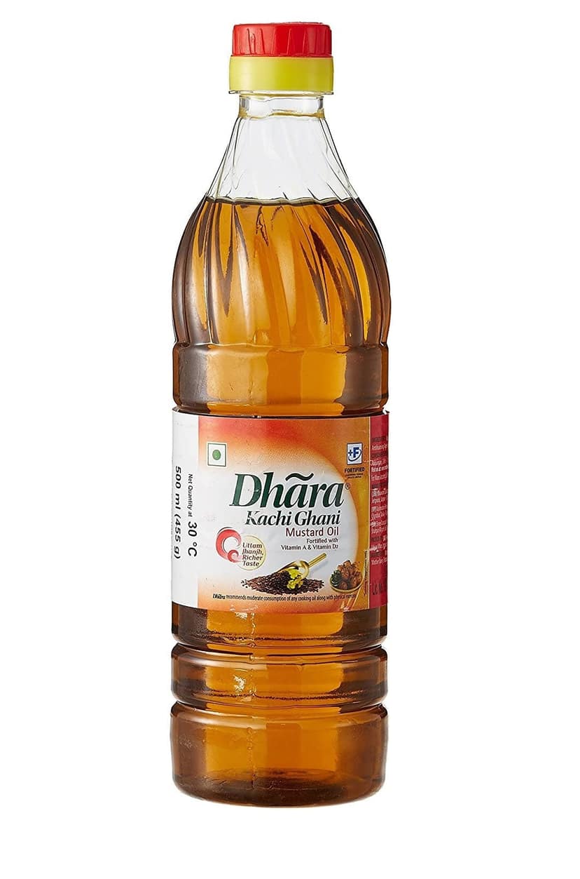 Dhara Kachi Ghani Mustard Oil, 500 ml Jar - Dhara Kachi Ghani Mustard Oil, 500 ml Jar