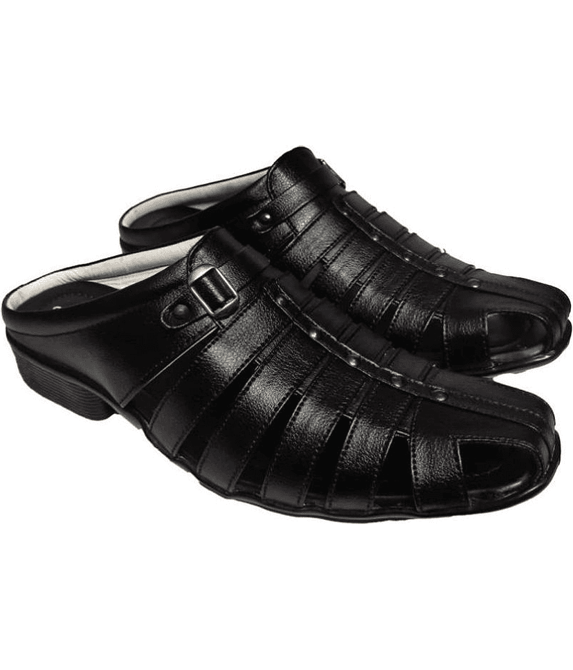 RAGE GAZE - Black Men's Sandals