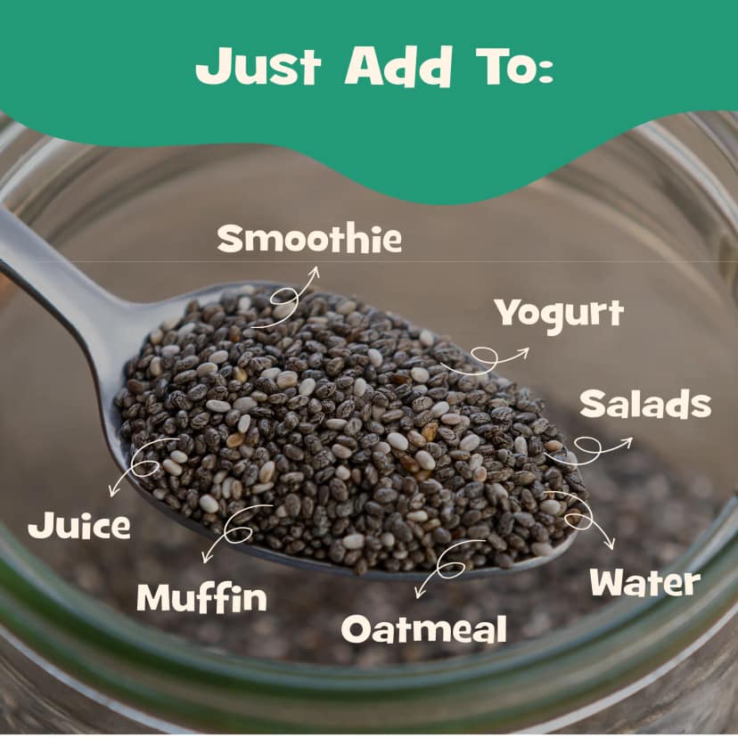 nourish you Raw Black Chia Seeds view 3