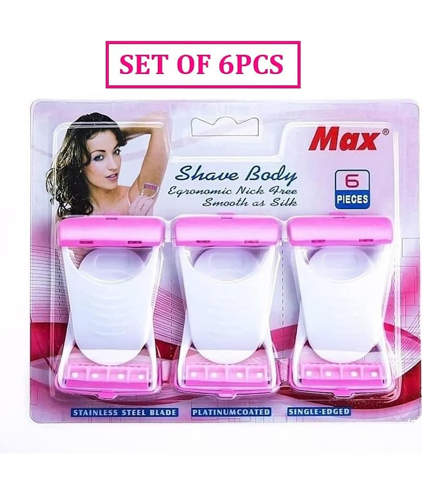 Max Body Shaver Razor Disposable and Bikini Razor For Women and Girl (set of 6)