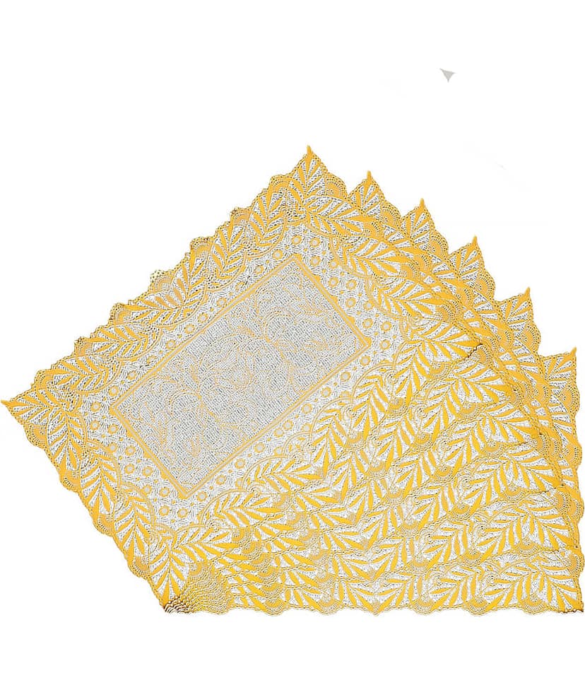 - Gold Printed PVC 6 Seater Table Mats ( Pack of 6 ) view 2