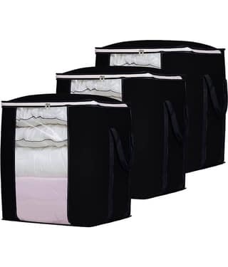 Double R Bags - Black Fabric Storage Bag & Trunk Pack of 6