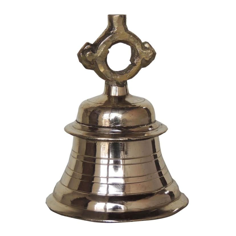 Brass Temple Hanging Ghanta, Hanging Bell, Ghanta 2 KG - Heavy Brass Temple Bell for Worship (ZMAS493 F) view 2