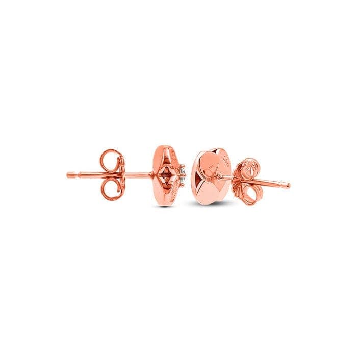 Rose Gold Mini Flower Earrings view 5