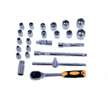 Stanley 1/2" Socket Set 12Dr 20Pcs Pear Head Ratchet Set Metric STMT45504 view 2